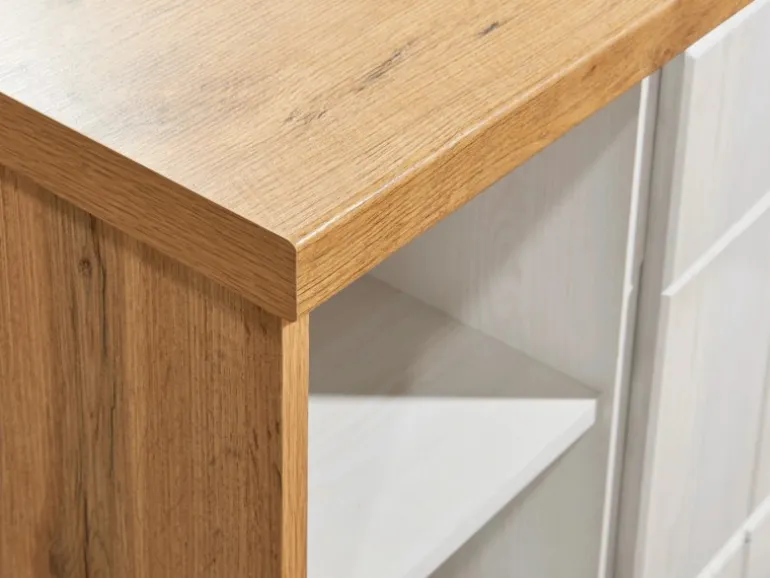 Respekta Landhaus Inselküche Anton 310 cm Lärche Weiß