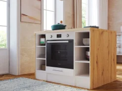 Respekta Landhaus Inselküche Anton 310 cm Lärche Weiß