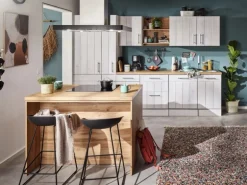 Respekta Landhaus Inselküche Anton 310 cm Lärche Weiß