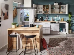 Respekta Landhaus Inselküche Anton 310 cm Lärche Weiß