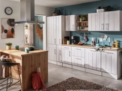 Respekta Landhaus Inselküche Anton 310 cm Lärche Weiß