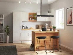 Respekta Landhaus Winkelküche/ Inselküche Anton 280 x 172 cm Lärche Weiß