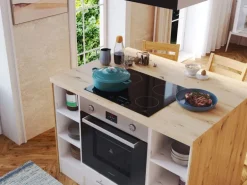 Respekta Landhaus Winkelküche/ Inselküche Anton 310 x 172 cm Lärche Weiß