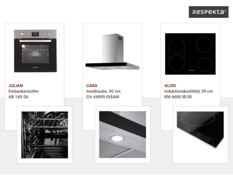 Respekta Landhaus Winkelküche/ Inselküche Anton 310 x 172 cm Lärche Weiß