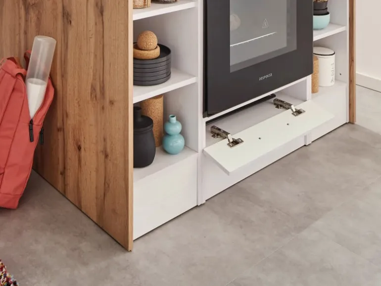 Respekta Landhaus Winkelküche/ Inselküche Anton 310 x 172 cm Lärche Weiß