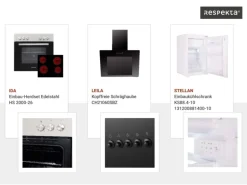 Respekta L-Küchenblock Malia mit E-Geräten 310 cm Beton Fronten