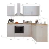 Respekta L-Küchenzeile Anton LBBERPL220LHWC ohne E-Geräte 220 cm Lärche Weiß