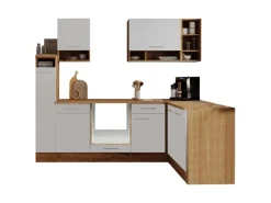 Respekta L-Küchenzeile Hilde LBBEKBL250EWC ohne E-Geräte 250 cm Weiß