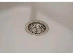 Respekta  Massivgranit-Einbauspüle Orlando 86 cm x 50 cm Weiß