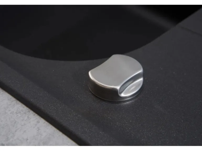 Respekta Massivgranit-Einbauspüle Orlando 100 cm x 50 cm Schwarz