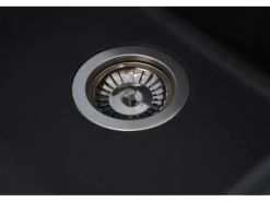 Respekta  Massivgranit-Einbauspüle Columbia 100 cm x 50 cm Schwarz