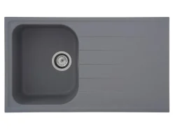 Respekta Massivgranit-Einbauspüle Orlando 86 cm x 50 cm Betongrau