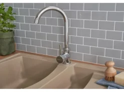 Respekta Mineralite Einbauspüle Boston 100 x 50 cm Sandbeige