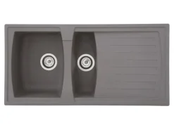Respekta Mineralite Einbauspüle Boston 100 x 50 cm Betongrau