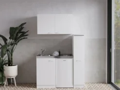 Respekta Miniküche MK130WOS 130 cm Weiß