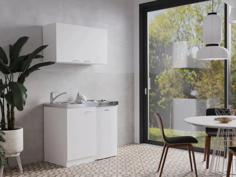 Respekta Miniküche MK100WOS 100 cm Weiß