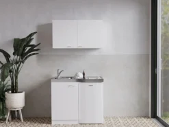 Respekta Miniküche MK100WOSC 100 cm Weiß