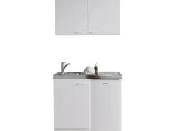 Respekta Miniküche MK100WOSC 100 cm Weiß