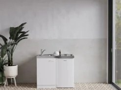 Respekta Miniküche Pantry 100S 100 cm Weiß