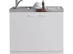 Respekta Miniküche Pantry100 ohne Kühlschrank Weiß