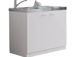 Respekta Miniküche Pantry100 ohne Kühlschrank Weiß