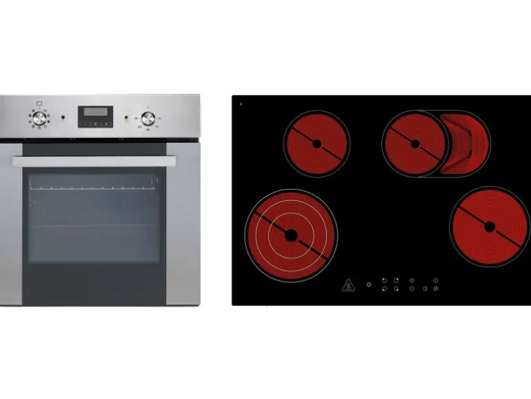 Respekta Premium Inselküche 310 cm Grau Hochglanz-Weiß