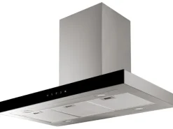 Respekta Premium Inselküche 280 cm Weiß Hochglanz-Eiche Grau