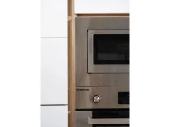 Respekta Premium Küchenzeile Grifflos 395 cm Grau Hochglanz-Eiche Sägerau