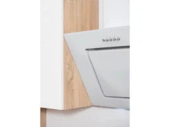 Respekta Premium Küchenzeile Grifflos 335 cm Weiß Hochglanz-Eiche Sägerau