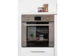 Respekta Premium Küchenzeile 310 cm Hochbau Grau Hochglanz-Eiche Grau