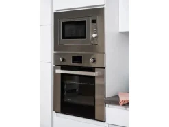 Respekta Premium Küchenzeile Grifflos 445 cm Grau Hochglanz-Weiß