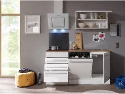 Respekta Premium Küchenzeile BERP290HWWC 290 cm Weiß Hochglanz