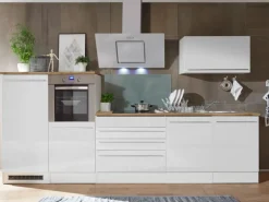 Respekta Premium Küchenzeile BERP320HWWC 320 cm Weiß Hochglanz