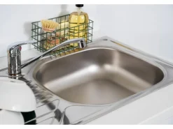 Respekta Premium Küchenzeile 310 cm Grau Hochglanz-Weiß