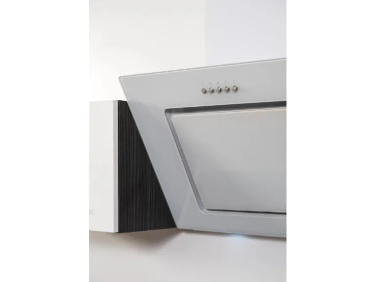 Respekta Premium Küchenzeile 310 cm Hochbau Weiß Hochglanz-Eiche Grau