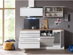 Respekta Premium Küchenzeile 320 cm Weiß Hochglanz