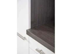 Respekta Premium Küchenzeile 310 cm Schwarz Hochglanz-Eiche Grau