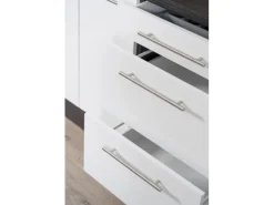 Respekta Premium Winkelküche RP290WGC 290 x 200 cm Grau Hochglanz-Weiß