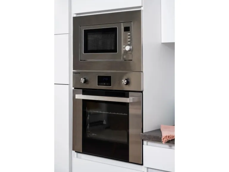 Respekta Premium Winkelküche Grifflos 345 cm Schwarz Hochglanz-Weiß