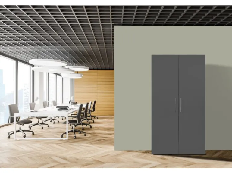 Respekta Schrankküche SKWGC reversibel Grau-Weiß