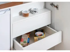 Respekta Schrankküche SKWGC reversibel Grau-Weiß