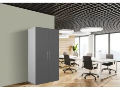 Respekta Schrankküche SKWGMI reversibel Grau-Weiß