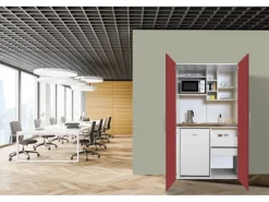 Respekta Schrankküche SKWGMIC reversibel Grau-Weiß