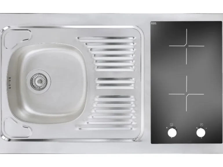 Respekta Schrankküche SKWSC reversibel Schwarz-Weiß