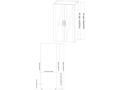 Respekta Schrankküche SKWWC reversibel Weiß