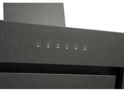 Respekta Schräghaube CH42090BSA 90 cm Black Steel