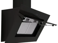 Respekta Schräghaube CH42090BSA 90 cm Black Steel