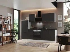 Respekta Selection Küchenzeile Elisabeth RS280WGH 280 cm Grau-Weiß