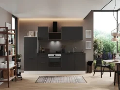 Respekta Selection Küchenzeile Elisabeth RS280WGH 280 cm Grau-Weiß