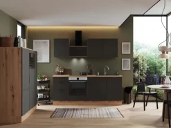 Respekta Selection Küchenzeile Elisabeth RS370AGH 370 cm Grau-Artisan Eiche Nb.